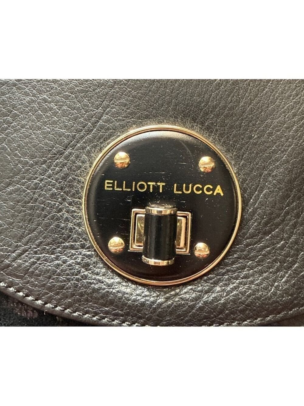 Elliott Lucca Teba Convertible Backpack – Black Leather and Gold Chain Strap - Picture 9 of 13